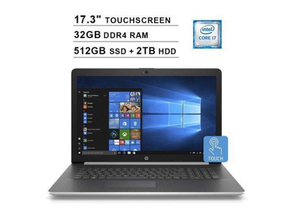 2020 HP Pavilion Newest 17 17.3 Inch HD+ SVA Touchscreen Laptop (Intel Quad Core i7-8565U up to 4.6 GHz, 32GB RAM, 512GB SSD + 2TB HDD, Intel UHD Graphics 620, DVD, Bluetooth, WiFi, HDMI, Windows 10) HP