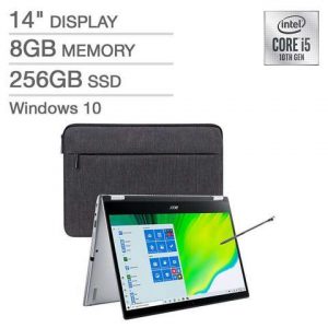 Acer Spin 3 14" Laptop - 10th Gen Intel Core i5-1035G1 - 1080p (Bonus Acer Protective Sleeve and Rechargeable Stylus) Acer America