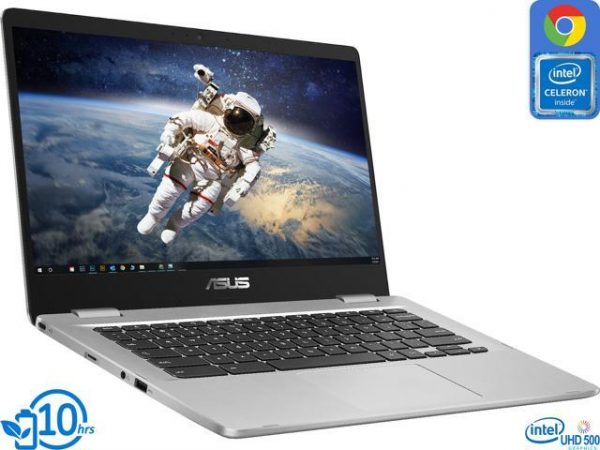 ASUS C523NA Chromebook, 15.6" FHD Display, Intel Celeron N3350 Upto 2.4GHz, 4GB RAM, 32GB eMMC, DisplayPort via USB-C, Card Reader, Wi-Fi, Bluetooth, Chrome OS (C523NA-C1-CA) ASUS
