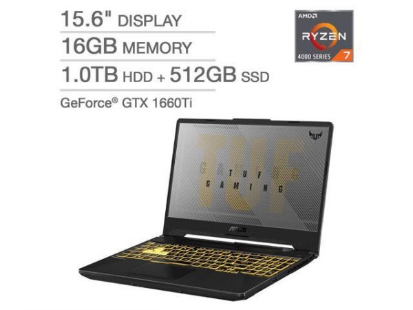 ASUS TUF Gaming A15 Laptop - AMD Ryzen 7 - GeForce GTX 1660 Ti - 144Hz 1080p Notebook 15.6" 16GB Memory 1TB HDD TUF506IU-IS75 ASUS