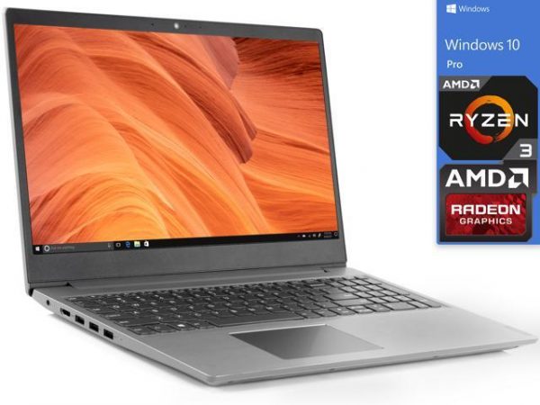 Lenovo IdeaPad S145 Notebook, 15.6" HD Display, AMD Ryzen 3 3200U Upto 3.5GHz, 8GB RAM, 128GB NVMe SSD, Vega 3, HDMI, Card Reader, Wi-Fi, Bluetooth, Windows 10 Pro Lenovo