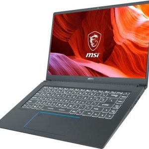 MSI - Prestige 15 15.6" 4K Ultra HD Laptop - Intel Core i7 - 16GB Memory - NVIDIA GeForce GTX 1650 - 512GB SSD - Gray With Blue Diamond Cut Notebook PC Computer MSI