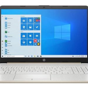 New HP 15.6" HD Laptop | Intel Quad Core i5-1035G1 | Intel UHD Graphics | 12GB RAM | 512GB SSD | WiFi | Bluetooth | Windows 10 Home | Gold HP