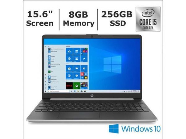 2020 HP 15-dy1076nr Laptop, 10th Generation Intel Core i5-1035G1 Processor, 8GB Memory, 256GB SSD, Intel UHD Graphics HP