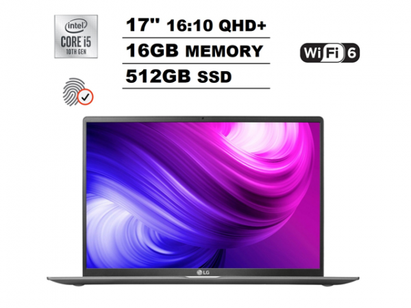 2020 LG Gram 17" WQXGA QHD+ (2560x1600) 16:10 IPS Ultra-Slim&Light Business Laptop (Intel Quad-Core i5-1035G7, 16GB DDR4, 512GB PCIe SSD) 17 Hours Battery Life, Thunderbolt 3, HDMI, Windows 10 Home LG Electronics