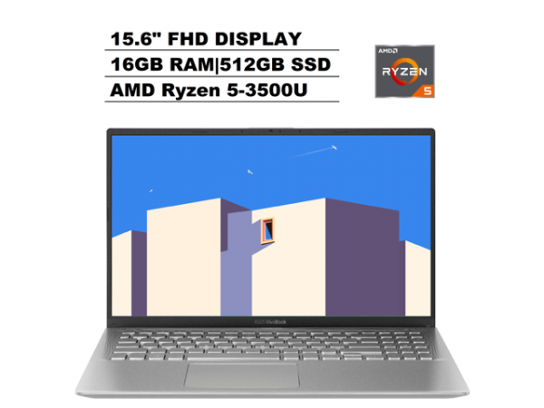 2020 Newest ASUS VivoBook 15.6" FHD (1920 x 1080) Premium Laptop (AMD Quad-Core Ryzen 5-3500U(Beat i7-7500U), 16GB RAM, 512GB SSD) AMD Radeon Vega 8, HDMI, Type-C, Windows 10 ASUS