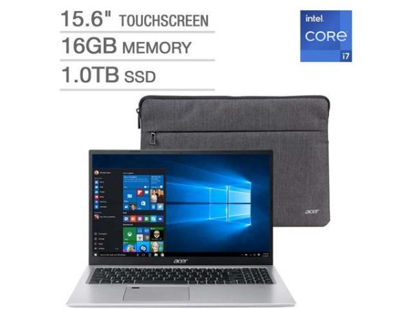 Acer Aspire 5 15.6" Touchscreen Laptop - 11th Gen Intel Core i7-1165G7 - 1080p A515-56T-77PS Notebook 16GB RAM 1TB SSD Acer America