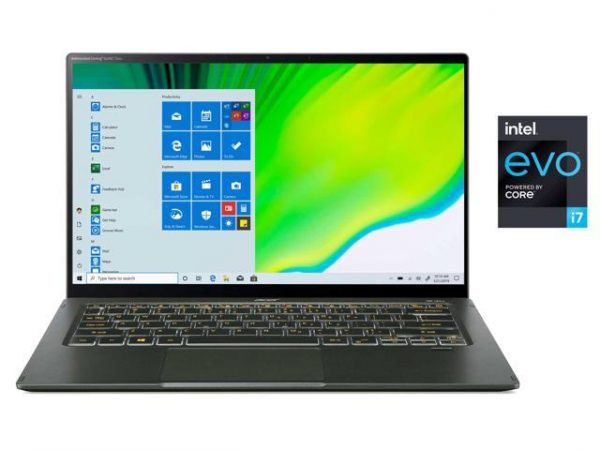 Acer Laptop Swift 5 SF514-55TA-74EC Intel Core i7 11th Gen 1165G7 (2.80 GHz) 16 GB LPDDR4X Memory 1 TB NVMe SSD Intel Iris Xe Graphics 14" IPS Touchscreen 1920 x 1080 Windows 10 Home 64-bit Acer America
