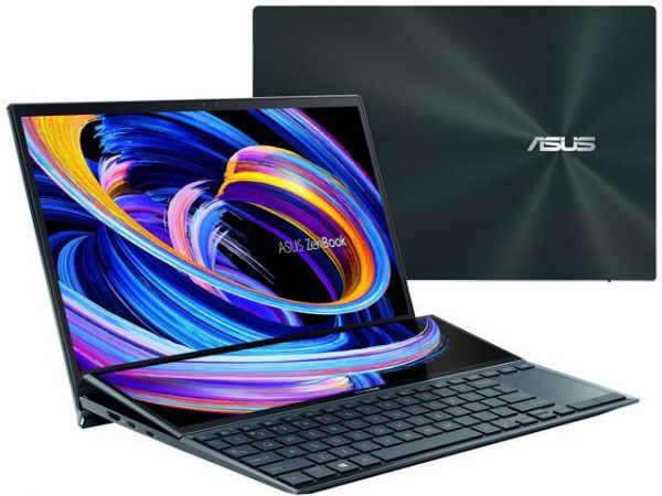 ASUS Laptop ZenBook Duo 14 UX482EG-XS77T Intel Core i7 11th Gen 1165G7 (2.80 GHz) 32 GB LPDDR4 Memory 1 TB PCIe SSD NVIDIA GeForce MX450 14.0" Touchscreen Windows 10 Pro 64-bit ASUS