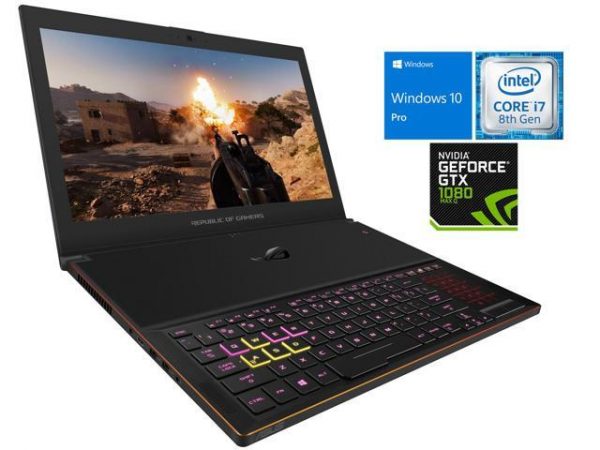 ASUS ROG Zephyrus Gaming Notebook, 15.6" IPS 144Hz FHD Display, Intel 6-Core i7-8750H Upto 4.1GHz, NVIDIA GTX 1080 8GB, 16GB RAM, 1TB NVMe SSD, Backlit Keyboard, Wi-Fi, Bluetooth, Windows 10 Pro ASUS