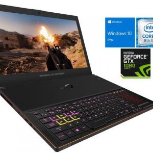 ASUS ROG Zephyrus Gaming Notebook, 15.6" IPS 144Hz FHD Display, Intel 6-Core i7-8750H Upto 4.1GHz, NVIDIA GTX 1080 8GB, 16GB RAM, 512GB NVMe SSD, Backlit Keyboard, Wi-Fi, Bluetooth, Windows 10 Pro ASUS