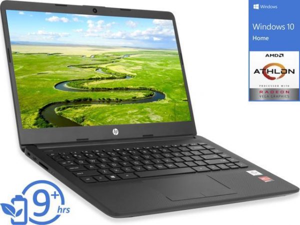 HP 14 Notebook, 14" HD Display, AMD Athlon Silver 3050U Upto 3.2GHz, 8GB RAM, 128GB SSD, Vega 3, HDMI, Card Reader, Wi-Fi, Bluetooth, Windows 10 Home HP