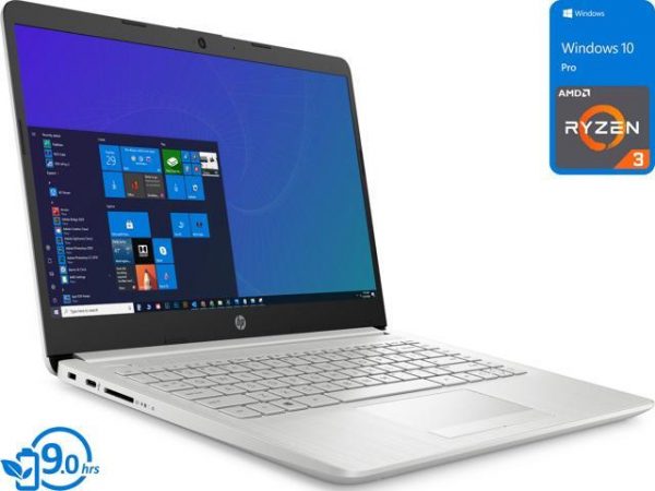 HP 14 Notebook, 14" HD Display, AMD Ryzen 3 3250U Upto 3.5GHz, 16GB RAM, 256GB SSD, Vega 3, HDMI, Card Reader, Wi-Fi, Bluetooth, Windows 10 Pro HP