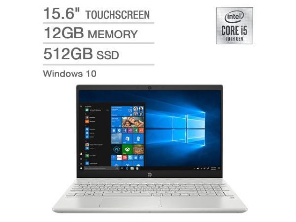 HP 15-cs3153cl Pavilion 15.6" Touchscreen Laptop - 10th Gen Intel Core i5,12 gb Memory, 512gb SSD, Backlit keyboard, Windows 10 HP
