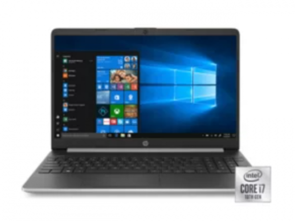 HP 15.6" Full HD Laptop, Intel Core i7-1065G7 Processor, 16GB Memory, 512GB SSD, Full-size island-style ash silver keyboard with numeric keypad, Windows 10 Home HP