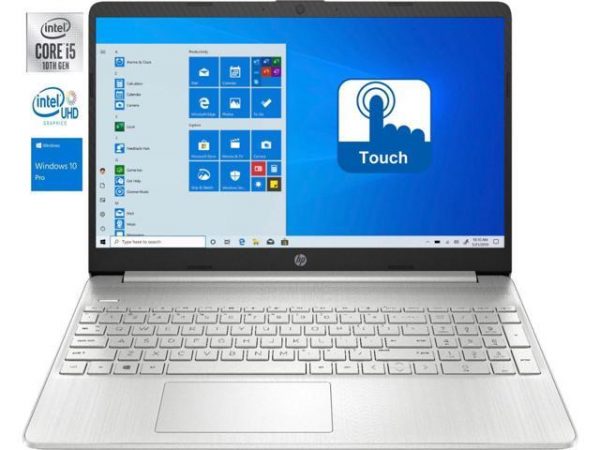 HP 15.6" HD TouchScreen LED Notebook,10th Gen Intel Core i5-1035G1 Quad Core Processor,16GB DDR4 RAM,256GB SSD,Intel UHD Graphics,Wifi,Bluetooth,USB,HDMI, Windows 10 Pro HP