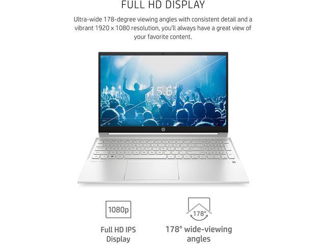 HP Pavilion 15 Laptop, 11th Gen Intel Core i7-1165G7 Processor, 16 GB RAM, 512 GB SSD Storage, Full HD IPS Micro-Edge Display, Windows 10 Pro, Compact Design, Long Battery Life (15-eg0021nr, 2020) HP