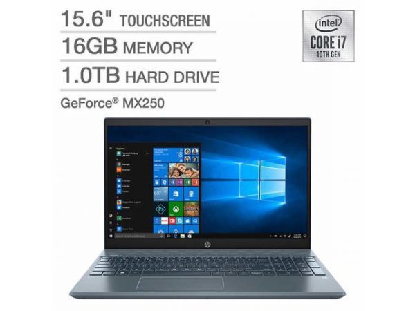 HP Pavilion 15.6" Touchscreen Laptop - 10th Gen Intel Core i7 - GeForce MX250 - Fog Blue Notebook PC Computer 1TB 16GB 15-cs3073cl HP