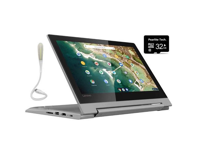 Lenovo Ideapad Flex 3 11.6'' MTK 2-in-1 Touch Screen Chromebook, MediaTek MT8173C, 4G RAM 32G eMMC, Chrome OS, Platinum Grey, Bundle with Pearlite Tech 32GB Micro SD Card & USB Light Lenovo