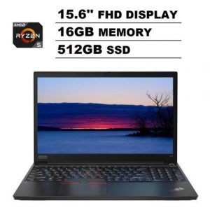 Lenovo ThinkPad E15 15.6" IPS FHD (1920x1080) Business Laptop (AMD 6-Core Ryzen 5-4500U (Beat i7-8750H), 16GB DDR4 RAM, 512GB PCIe M.2 SSD) Type-C, HDMI, Wi-Fi 6, RJ-45, Webcam, Windows 10 Pro Lenovo