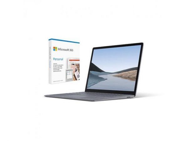 Microsoft Surface Laptop 3 15" AMD Ryzen 5 16GB RAM 256GB SSD Platinum Metal + Microsoft 365 Personal 1 Year Subscription For 1 User Microsoft