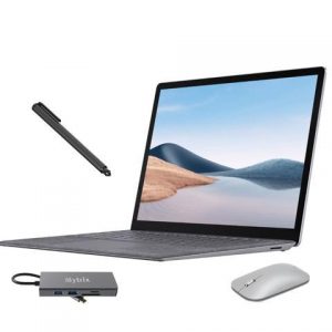 Microsoft Surface Laptop 4 15" Touchscreen Laptop Platinum, AMD 8-Core Ryzen 7 4980U,8GB RAM, 256GB SSD, Backlit, USB-C, Wi-Fi 6 w/Mytrix Digital Pen, Mobile Mouse, Mytrix USB-C 11-in-1 Hub Microsoft