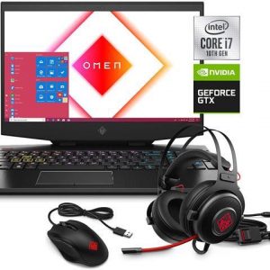 New HP OMEN 15.6" FHD IPS Premium Gaming Laptop | Intel Core i7-10750H | 32GB RAM | 1TB SSD +1TB HDD | NVIDIA GeForce GTX 1660 Ti | Backlit Keyboard | Windows 10 | with HP Mouse and Headset Bundle HP