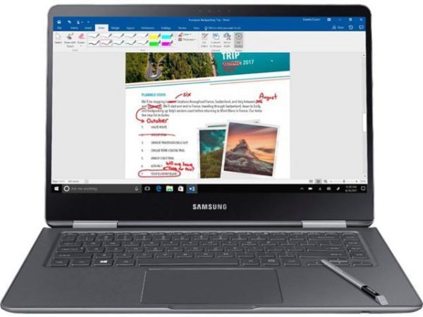 Samsung Notebook 9 Pro NP940X5N-X01US 15" FHD 2-in-1 Touch Screen Laptop, 8th Gen Intel Quad-Core i7-8550U Up To 4GHz, 16GB DDR4, 256GB SSD, Backlit Keyboard, Windows 10, Built-in S Pen, Titan Silver SAMSUNG