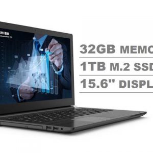 Toshiba Dynabook Tecra A50-F 15.6" Full HD FHD (1920x1080) Business Laptop (Intel Quad Core i7-8565U, 32GB DDR4 RAM, 1TB M.2 SSD) Wi-Fi 6, Type-C, HDMI, 4 x USB, DVD, VGA, Windows 10 Pro 64-bit Toshiba