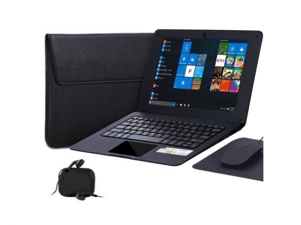 10.1 Inch Windows 10 Laptop Quad Core Notebook Slim and Lightweight Mini Netbook Computer with Netflix Youtube Bluetooth Wifi Webcam HDMI , and Laptop Bag,Mouse, Mouse Pad, Headphone G-Anica