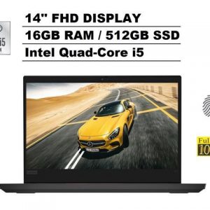 2020 Lenovo ThinkPad E14 14" FHD Full HD 1080p IPS Business Laptop (Intel Quad-Core i5-10210U, 16GB DDR4 RAM, 512GB PCIe M.2 SSD) Type-C, 720p Webcam, Fingerprint, HDMI, RJ-45, Windows 10 Pro Lenovo