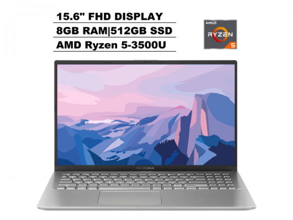 2020 Newest ASUS VivoBook 15.6" FHD (1920 x 1080) Premium Laptop (AMD Quad-Core Ryzen 5-3500U(Beat i7-7500U), 8GB RAM, 512GB SSD) AMD Radeon Vega 8, HDMI, Type-C, Windows 10 ASUS