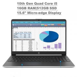 2020 Newest HP 15 15.6" HD Micro-Edge Business Laptop (10th Gen Intel Core i5-1035G1, 16GB DDR4 RAM, 512GB PCIe M.2 SSD) USB Type-C, HDMI, HD Webcam, Windows 10 Home Silver HP