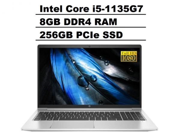 2021 HP ProBook 450 G8 15.6" IPS FHD 1080p Business Laptop (Intel Quad-Core i5-1135G7 (Beats i7-8565U), 8GB RAM, 256GB PCIe SSD) Backlit, Type-C, RJ-45, Webcam, Windows 10 Pro HP