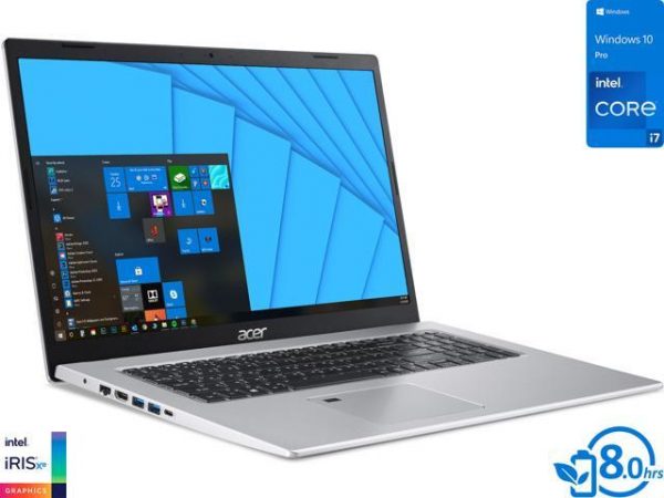 Acer Aspire 5 Laptop, 17.3" IPS FHD Display, Intel Core i7-1165G7 Upto 4.7GHz, 16GB RAM, 512GB NVMe SSD, HDMI, Wi-Fi, Bluetooth, Windows 10 Pro Acer America