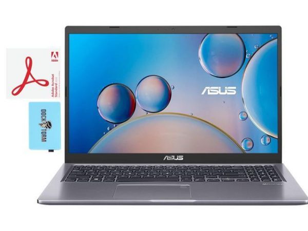 ASUS F515JA Home and Entertainment Laptop (Intel i5-1035G1 4-Core, 12GB RAM, 1TB m.2 SATA SSD, 15.6" Full HD (1920x1080), Intel UHD, Fingerprint, Wifi, Win 10 Pro) with Adobe Acrobat Standard , Hub ASUS