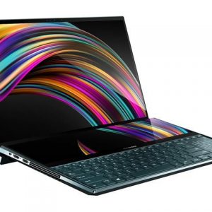 ASUS Laptop ZenBook Pro Duo UX581LV-XS74T Intel Core i7 10th Gen 10750H (2.60 GHz) 16 GB Memory 1 TB PCIe SSD NVIDIA GeForce RTX 2060 15.6" 4K/UHD Touchscreen Windows 10 Pro 64-bit ASUS