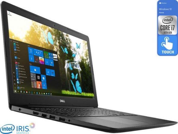 Dell 3593 Notebook, 15.6" HD Touch Display, Intel Core i7-1065G7 Upto 3.9GHz, 12GB RAM, 512GB NVMe SSD, HDMI, Card Reader, Wi-Fi, Bluetooth, Windows 10 Home S (i3593-7644BLK) DELL