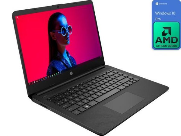HP 14 Notebook, 14" HD Display, AMD Athlon Silver 3050U Upto 3.2GHz, 16GB RAM, 512GB SSD, Vega 3, HDMI, Card Reader, Wi-Fi, Bluetooth, Windows 10 Pro S HP