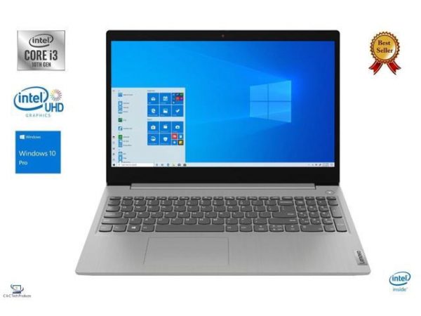 Lenovo IdeaPad 3 15.6" Full HD IPS Notebook,10th Gen Intel Core i3-1005G1 Processor,12GB DDR4 RAM,1TB SSD,Intel UHD Graphics,WiFi-AC,Bluetooth,HDMI,USB, Windows 10 Pro Lenovo
