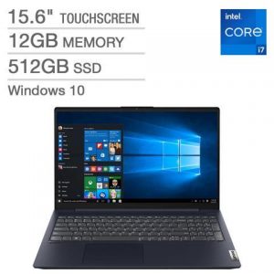 Lenovo IdeaPad 5 15.6" Touchscreen Laptop - 11th Gen Intel Core i7-1165G7 - 1080p Notebook 12GB RAM 512GB SSD Notebook 82FG0002US Lenovo
