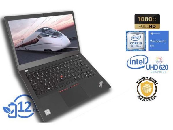 Lenovo ThinkPad T490 Notebook, 14" FHD Display, Intel Core i5-8265U Upto 3.9GHz, 8GB RAM, 256GB NVMe SSD, HDMI, Thunderbolt, Card Reader, Wi-Fi, Bluetooth, Windows 10 Pro (20N20032US) Lenovo