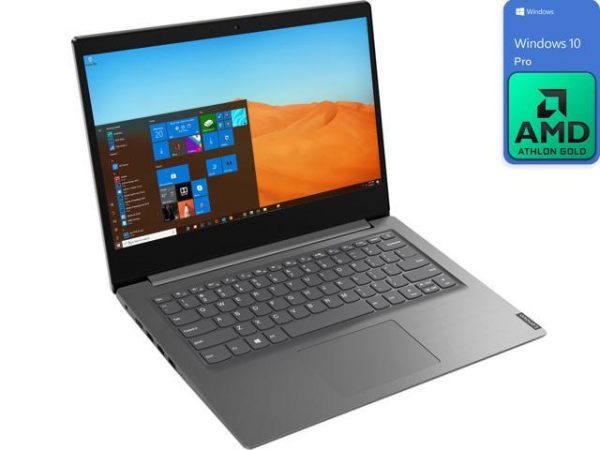 Lenovo V14 Notebook, 14" FHD Display, AMD Athlon Gold 3150U Upto 3.3GHz, 8GB RAM, 128GB NVMe SSD, HDMI, Wi-Fi, Bluetooth, Windows 10 Pro Lenovo