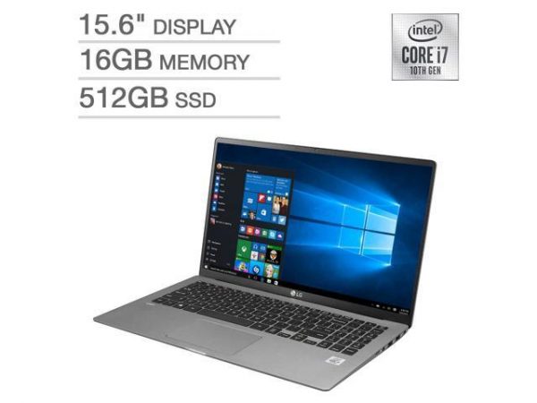 LG gram 15" Laptop, 10th Gen Intel Core i7-1065G7 - 1080p - Windows 10 Professional 15Z90N.N.APS8U1 Notebook Laptop 16GB RAM 512GB SSD LG Electronics
