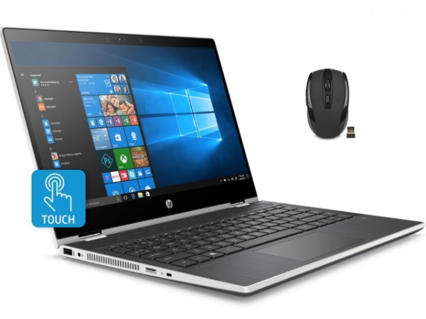NEW HP Pavilion x360 14.0" HD Touchscreen Convertible Laptop| Intel Core i5-8265U Processor| 8GB Memory| 512GB SSD| HP Truevision HD Webcam| Full-size island-style keyboard| Bundle Woov Wireless Mous HP