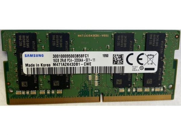 Samsung 16GB DDR4 3200MHz PC4-25600 1.2V 2Rx8 260-Pin SODIMM Laptop RAM Memory Module M471A2K43DB1-CWE SAMSUNG