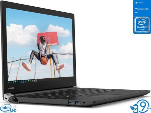 Toshiba Dynabook Tecra A50-F Notebook, 15.6" HD Display, Intel Celeron 4205U 1.80GHz, 4GB RAM, 1TB SSD, HDMI, VGA, Wi-Fi, Bluetooth, Windows 10 Pro Education Toshiba