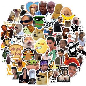 156pcs Funny Meme Vinyl Stickers Pack, Vine Stickers for Laptop, iPhone, Water Bottles, Computer, and Hydro Flask, DIY Decor for Bumper Wall (Meme)