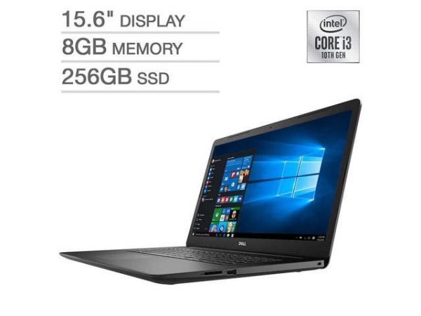 2020 Dell Inspiron 15 3593 15.6" Laptop Computer - Black Intel Core i3-1005G1 8GB DDR4-2666 RAM; 256GB PCIe NVMe M.2 Solid State Drive DELL