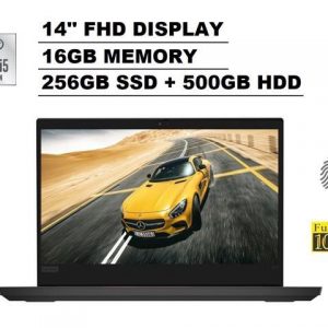2020 Lenovo ThinkPad E14 14" FHD Full HD 1080p IPS Business Laptop (Intel Quad-Core i5-10210U, 16GB DDR4 RAM, 256GB PCIe M.2 SSD + 500GB HDD) Type-C, 720p Webcam, HDMI, RJ-45, Windows 10 Pro 64-bit Lenovo